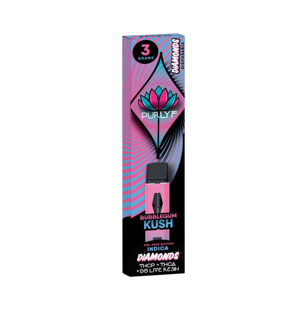 Purlyf Bubblegum Kush 3G Diamond Disposable (Indica) Simple Vapes